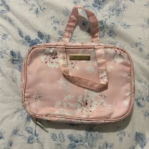 Pink Travel Floral Cosmetic Bag
